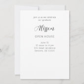 Invitation Annonce de remise de diplôme ronde avec quatre pho (Dos)