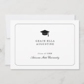 Invitation Annonce de remise de diplôme simple (Devant)