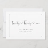 Invitation Annonce de remise de diplôme simple (Devant)