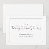 Invitation Annonce de remise de diplôme simple (Devant / Derrière)