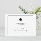 Invitation Annonce de remise de diplôme simple (Debout devant)