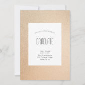 Invitation Annonce de remise de diplôme tendance avec encadre (Dos)