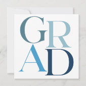 Invitation Annonce de remise de diplôme - Typographie personn (Dos)