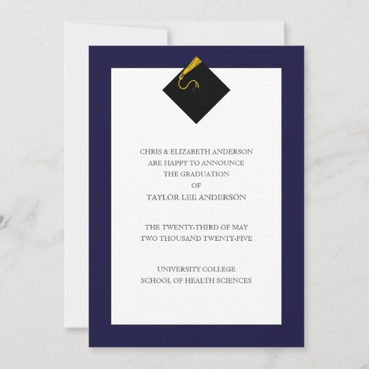 Invitation Annonce de remise de diplômes (Devant)