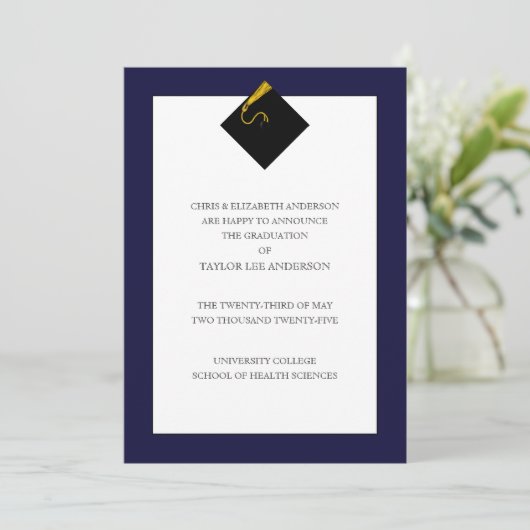 Invitation Annonce de remise de diplômes  (Debout devant)