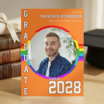 Annonce de remise de diplômes arc-en-ciel de fiert