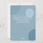 Invitation Annonce de remise de diplômes avec photo de l'Écri (Dos)