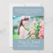 Invitation Annonce de remise de diplômes avec photo de l'Écri (Devant)