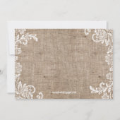 Invitation Annonce de remise de diplômes Burlap & Lace (Dos)
