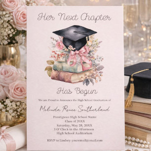 Invitation Annonce de remise de diplômes de Her Next Chapter
