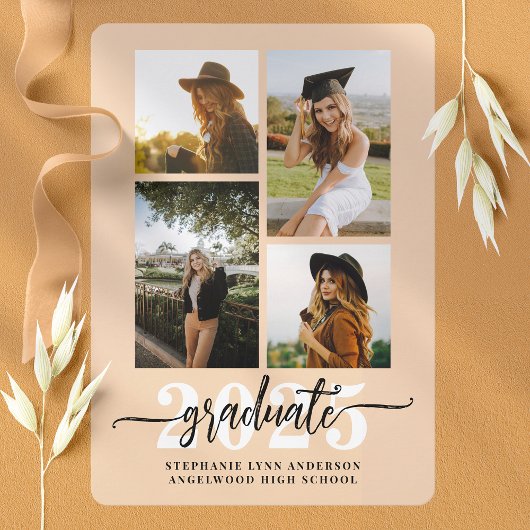 Invitation Annonce de remise de diplômes en collage photo Sof