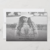 Invitation Annonce de remise de diplômes en typographie GRAD  (Dos)