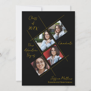 Invitation Annonce de remise de diplômes multi-photos de la p