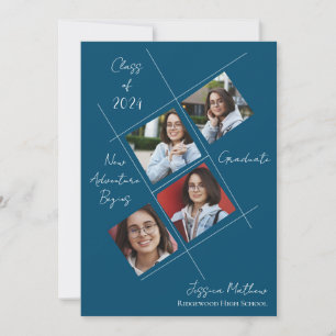 Invitation Annonce de remise de diplômes multi-photos de la p