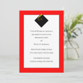 Invitation Annonce de remise de diplômes Rouge (Debout devant)