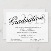 Invitation Annonce de remise de diplômes simple, classique et (Devant)