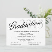 Invitation Annonce de remise de diplômes simple, classique et (Debout devant)