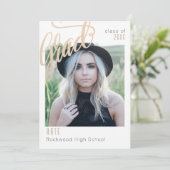 Invitation Annonce de remise de diplômes tendance avec encadr (Debout devant)