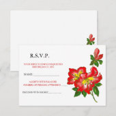 Invitation Annonce de réponse de fleur de mariage d'orchidée (Devant / Derrière)