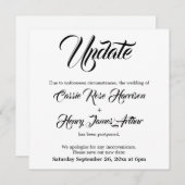 Invitation Annonce de report de mariage (Devant / Derrière)
