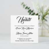 Invitation Annonce de report de mariage (Debout devant)