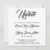 Invitation Annonce de report de mariage (Devant)