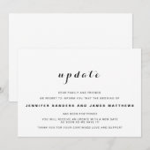 Invitation Annonce de report de mariage (Devant / Derrière)