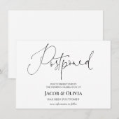 Invitation Annonce de report de mariage (Devant / Derrière)