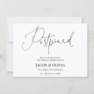 Invitation Annonce de report de mariage