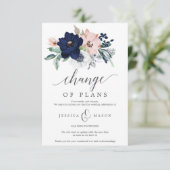 Invitation Annonce de report de mariage - Annulation (Debout devant)