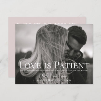 Invitation Annonce de report de mariage avec photo personnali