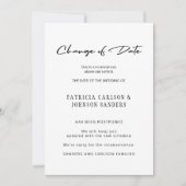 Invitation Annonce de report de mariage changement de date (Devant)