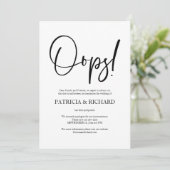 Invitation Annonce de report de mariage chic simple Oops (Debout devant)