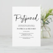 Invitation Annonce de report de mariage simple et chic (Debout devant)