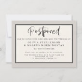 Invitation Annonce de report d'événement modern Earthtones (Devant)