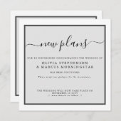 Invitation Annonce de report d'événement moderne Nouveaux pla (Devant / Derrière)