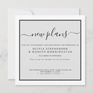 Invitation Annonce de report d'événement moderne Nouveaux pla