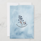 Invitation Annonce de sauvegarde de date à l'aquarelle floral (Dos)