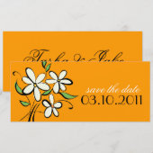 Invitation Annonce de sauvegarde de date avec des pâquerettes (Devant / Derrière)