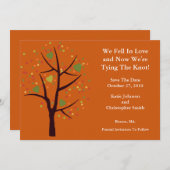 Invitation Annonce de sauvegarde de date d'arbre tombé en amo (Devant / Derrière)