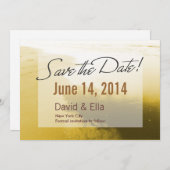 Invitation Annonce de sauvegarde de date de la plage dorée ro (Devant / Derrière)