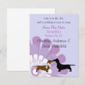 Invitation Annonce de sauvegarde de date de mariage d'amour d (Devant / Derrière)