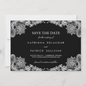 INVITATION ANNONCE DE SAUVEGARDE DE DATE DE PHOTO DE DENTELLE (Dos)