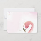 Invitation Annonce de sauvegarde de date Flamants roses (Dos)