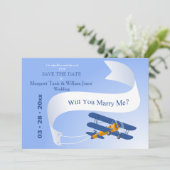 Invitation Annonce de sauvegarde de date High Flyer (Debout devant)