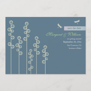 Invitation Annonce de sauvegarde de date Hollyhock & Dragon F