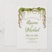 Invitation Annonce de sauvegarde de date Liana Branches (Devant / Derrière)