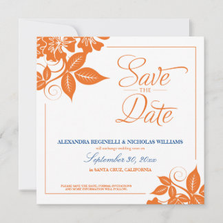 Invitation Annonce de sauvegarde de date moderne florale (ora