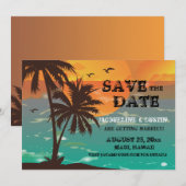 Invitation Annonce de sauvegarde de date pour un paradis trop (Devant / Derrière)