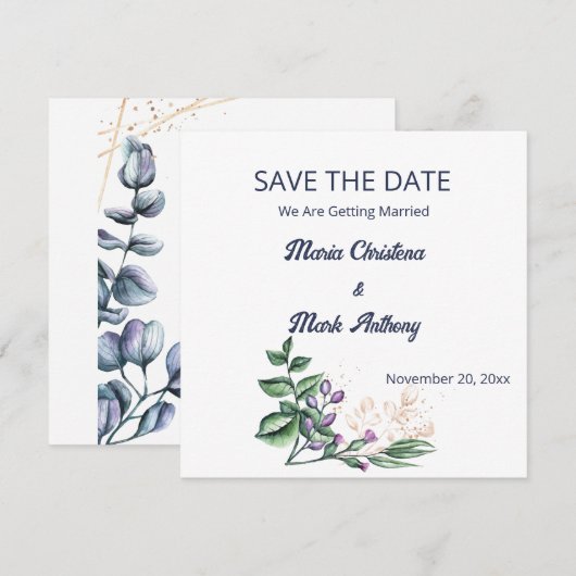 Invitation Annonce de sauvegarde de date Wildflower Harmony (Devant / Derrière)